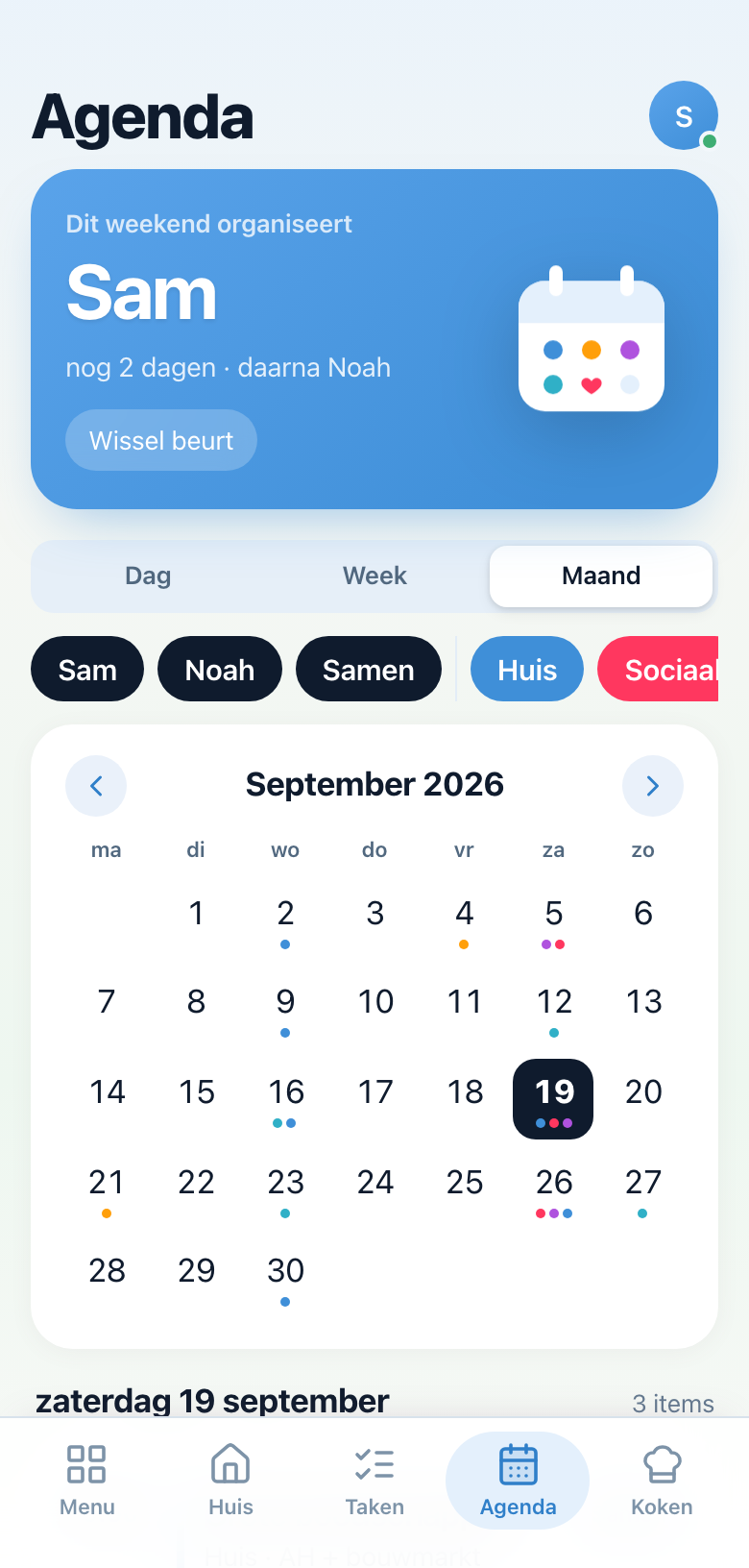 Eén agenda voor twee